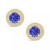 Tanzanite (1-5/8 Ct. t.w.) and Diamond (1/2 Ct. t.w.) Halo Stud Earrings
