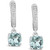 Aquamarine (2-1/2 ct. t.w.) and Diamond (1/10 ct. t.w.) Drop Earrings in Sterling Silver