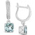 Aquamarine (2-1/2 ct. t.w.) and Diamond (1/10 ct. t.w.) Drop Earrings in Sterling Silver