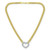 Cubic Zirconia Heart 18" Pendant Necklace in Sterling Silver & 18k Gold-Plate