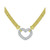 Cubic Zirconia Heart 18" Pendant Necklace in Sterling Silver & 18k Gold-Plate