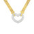 Cubic Zirconia Heart 18" Pendant Necklace in Sterling Silver & 18k Gold-Plate