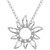 Diamond Sun 18" Pendant Necklace (1/10 ct. t.w.) in Sterling Silver