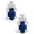 Sapphire (1-1/5 Ct. t.w.) and Diamond (1/10 Ct. t.w.) Stud Earrings