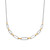 Diamond Link Statement Necklace (1/4 ct. t.w.) in Sterling Silver & 14k Gold-Plate, 16" + 2" extender