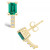 Emerald (1-1/8 Ct. t.w.) and Diamond (1/8 Ct. t.w.) Stud Earrings
