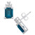London Topaz (4 ct. t.w.) and Diamond (1/5 ct. t.w.) Stud Earrings in 14K White Gold