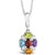 Multi-Gemstone (1-5/8 ct. t.w.) Pendant Necklace in Sterling Silver