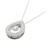 Diamond Orbital Multi Halo Teardrop Pendant Necklace (1/2 ct. t.w.) in 10k White Gold, 16" + 2" extender
