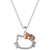 Hello Kitty Silhouette 18" Pendant Necklace in Sterling Silver & 18k Rose Gold-Plate, Created for Macy's