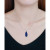 Onyx Teardrop Pendant Necklace in Sterling Silver, 16" + 2" extender, (Also in Blue Howlite & Sodalite), Created for Macy's