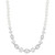 Cultured Freshwater Pearl (5-6mm) & Cubic Zirconia 17" Statement Necklace in Sterling Silver