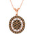 Chocolate Diamonds (1-3/8 ct. t.w.) & Vanilla Diamonds (1/3 ct. t.w.) Oval 18" Pendant Necklace in 14k Rose Gold