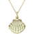 Enamel Shell 18" Pendant Necklace in 14k Gold