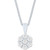 Lab-Created Diamond Cluster 18" Pendant Necklace (1/2 ct. t.w.) in Sterling Silver