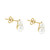EFFY® Cultured Freshwater Pearl (3-5mm) & Diamond (1/10 ct. t.w.) Cluster Stud Earrings in 14k Gold