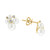 EFFY® Cultured Freshwater Pearl (3-5mm) & Diamond (1/10 ct. t.w.) Cluster Stud Earrings in 14k Gold