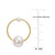 Cultured Freshwater Pearl (3 & 7mm) Circle Drop Earrings in 14k Gold