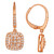 Nude Diamond Pavé Cluster Leverback Drop Earrings (5/8 ct. t.w.) in 14k Rose Gold