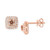 EFFY® Espresso Diamond (1/2 ct. t.w.) & White Diamond (3/8 ct. t.w.) Stud Earrings i 14k Rose Gold