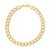 Men's Beveled Curb Link Chain Bracelet in 10k Gold