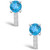 Topaz (2-1/3 ct. t.w.) and Diamond (1/8 ct. t.w.) Stud Earrings in 14K White Gold