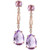 Rose Amethyst (13 ct. t.w.) and Diamond Accent Drop Earrings in 14k Rose Gold
