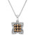 Diamond Square Cluster 18" Pendant Necklace (3/8 ct. t.w.) in 14k White Gold