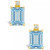 Aquamarine (1 ct. t.w.) and Diamond Accent Stud Earrings in 14K White Gold or 14K Yellow Gold