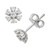 Diamond Floral Starburst Stud Earrings (1/4 ct. t.w.) in 14k White Gold