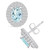 Aquamarine (1-3/8 ct. t.w.) and Diamond (1/2 ct. t.w.) Halo Stud Earrings in 14K White Gold