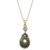 Baroque Tahitian Pearl (12 mm) and Diamond Accent Pendant Necklace in 14k Gold
