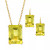 Lime Quartz Emerald-Cut Jewelry Collection in 14k Gold-Plated Sterling Silver