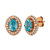 Blue Zircon (2 5/8 ct.t.w.) and Nude Diamonds™ (1 ct.t.w.) Earrings set in 14k rose gold