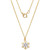 Children's Two-Tone Frozen Snowflake 15" Pendant Necklace in 14k Gold