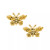 Children's Birthday Cubic Zirconia Butterfly Earrings in 14k Yellow Gold