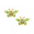 Children's Birthday Cubic Zirconia Butterfly Earrings in 14k Yellow Gold
