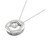 Diamond Orbital Halo Pendant Necklace (1/3 ct. t.w.) in 10k White Gold, 16" + 2" extender