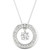 Diamond Orbital Halo Pendant Necklace (1/3 ct. t.w.) in 10k White Gold, 16" + 2" extender