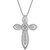 Diamond Fancy Cross Pendant Necklace (1/10 ct. t.w.) in Sterling Silver