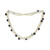 Freshwater Pearl (4-1/2 - 5mm) & Onyx Triple Twist 18" Collar Necklace