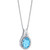 Blue Topaz (3-1/5 ct. t.w.) & Diamond (1/10 ct. t.w.) 18" Pendant Necklace in Sterling Silver