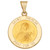 Saint Theresa Medal Pendant in 14k Yellow Gold