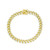 Men's Two-Tone Cuban Link Chain Bracelet in 14k Gold-Plated Sterling Silver and Sterling Silver
