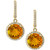 Citrine (6-3/8 ct. t.w.) & Diamond (3/8 ct. t.w.) Halo Drop Earrings in 14k Gold