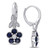Sapphire (4-1/3 ct. t.w.) & Diamond (1/7 ct. t.w.) Flower Drop Earrings in 10k White Gold