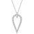 Diamond Inverted Teardrop 18" Pendant Necklace (1/4 ct. t.w.) in 10k White Gold
