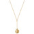 Coin Paperclip Link 17" Lariat Necklace in 18k Gold-Plated Sterling Silver