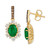 Costa Smeralda Emeralds (1-1/3 ct. t.w.) & Diamond (3/4 ct. t.w.) Halo Drop Earrings in 14k Gold
