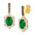 Costa Smeralda Emeralds (1-1/3 ct. t.w.) & Diamond (3/4 ct. t.w.) Halo Drop Earrings in 14k Gold